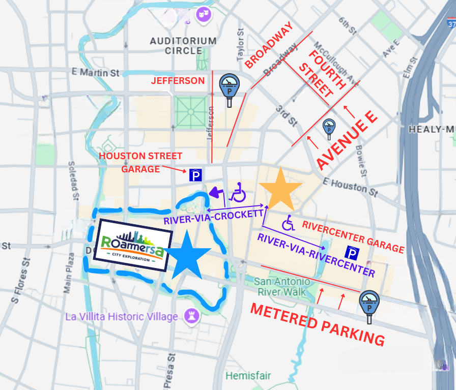 Alamo Parking Map